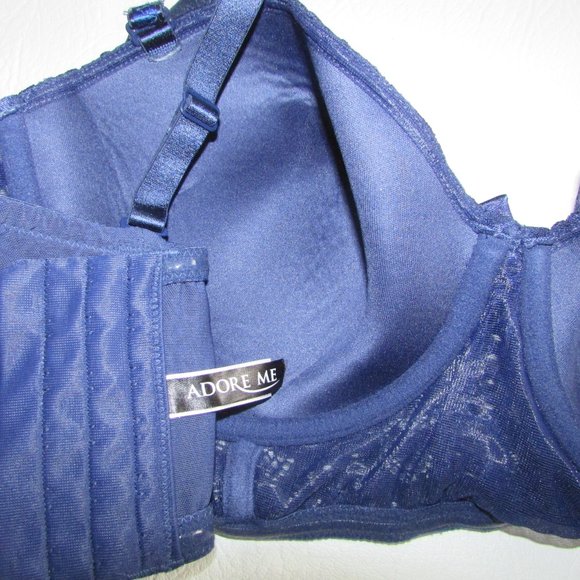 ADORE ME Blue Lace Bra - 40D - Picture 6 of 6